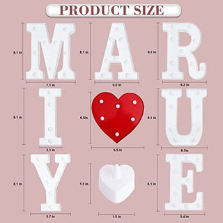 Homemory Marry Me Light Up Letters Proposal Decorations, Marry Me Sign with 24Pcs Flameless Candles 2000Pcs Red Fake Rose Petals 30Pcs Red Balloons for Valentine's Day Wedding Proposal Romantic Night