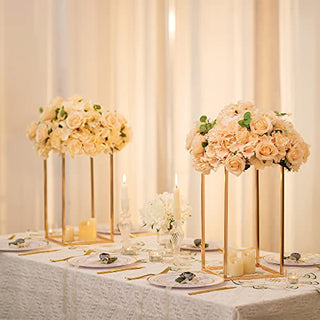 Flower Stands, set of 3 gold
