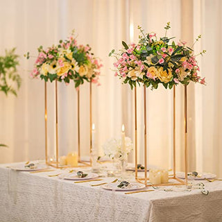 Flower Stands, set of 3 gold