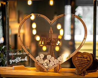 Rustic Wedding Guest Book, Heart Drop Guest Book, Personalized Wedding Guest Book Alternative, Heart Frame Wedding Guest Book, Guest Book Sign, Wedding Decor, Wooden Drop Box